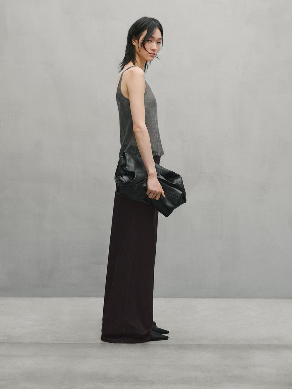 Massimo Dutti Джинсы широкого кроя, коричневый