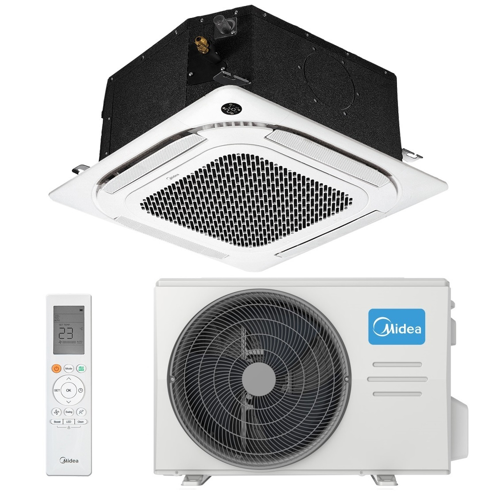 Кассетный кондиционер 600х600 инверторного типа Midea Breezeless Full DC Inverter