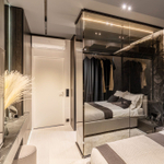 Выключатель двухклавишный проходной (черный матовый)