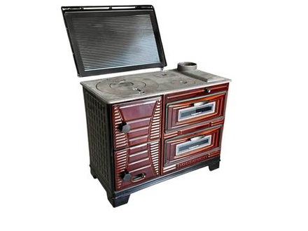 Печь отопительно-варочная на дровах Hosseven 5200 DICLE (МАЖИЛИК) (с двумя духовками с крышкой)