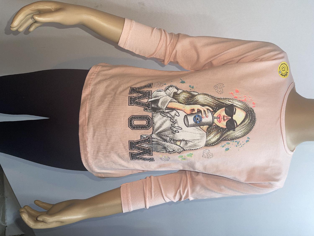 0904 Футболка длинный рукав для девочки Bittos