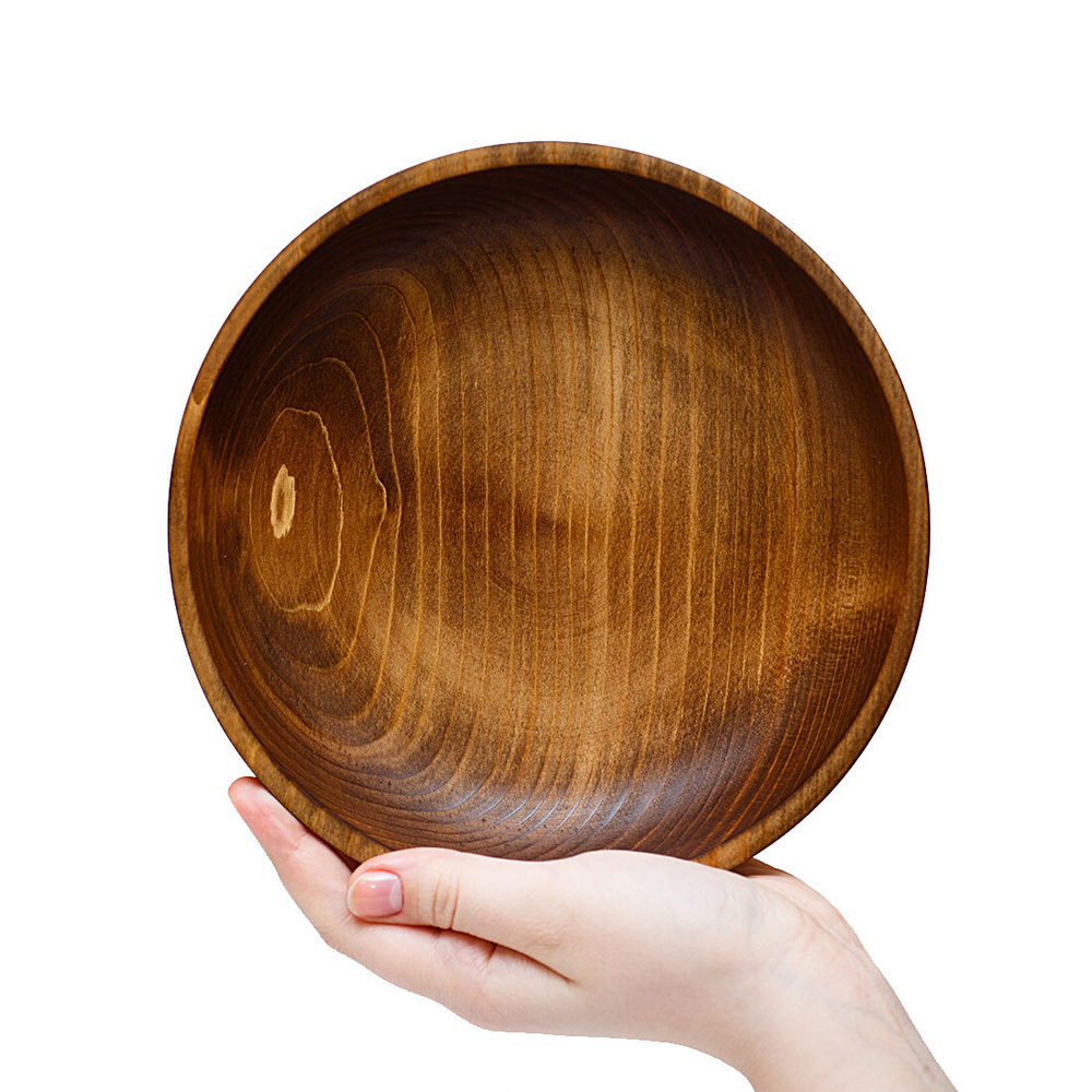 Деревянная чаша-тарелка Art of Siberia из древесины сибирская пихта 19 см. T65