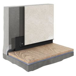 Теневой профиль универсальный регулируемый анодированный черный, 2000x65x16 мм