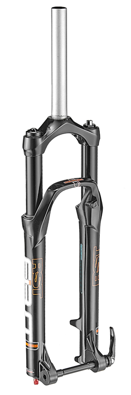 Вилка аморт. 1-0432 29"х28,6 шток 260мм возд.-масл. рег. гидр. блок.+отскок 100мм D черная RST F1RST AIR29 (для оси 15 мм.) инд.упак.