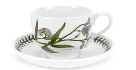 Portmeirion - Чашка и блюдце Ботанический сад 200мл для чая Forget Me Not / артикул   BG04107-F  / GTIN 00795654