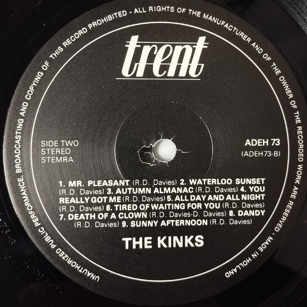 Винтажная виниловая пластинка LP The Kinks The Best Of (Holland 1981)