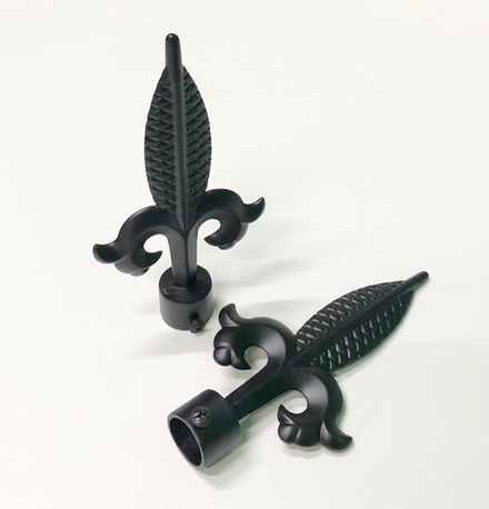 Наконечники "Готика Лилия" d20 мм, цвет черный