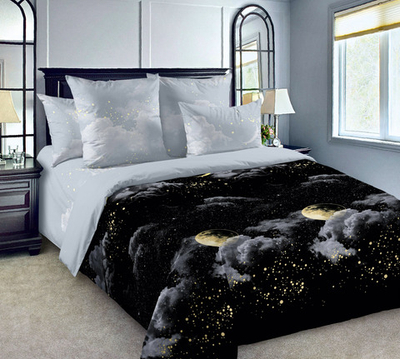 Постельное белье перкаль Евроразмер Новолуние 1