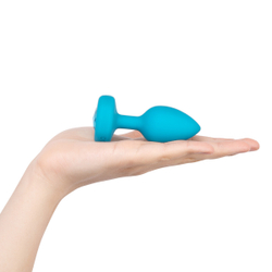 b-Vibe Vibrating Jewel Plug S/M - Анальная пробка с вибрацией