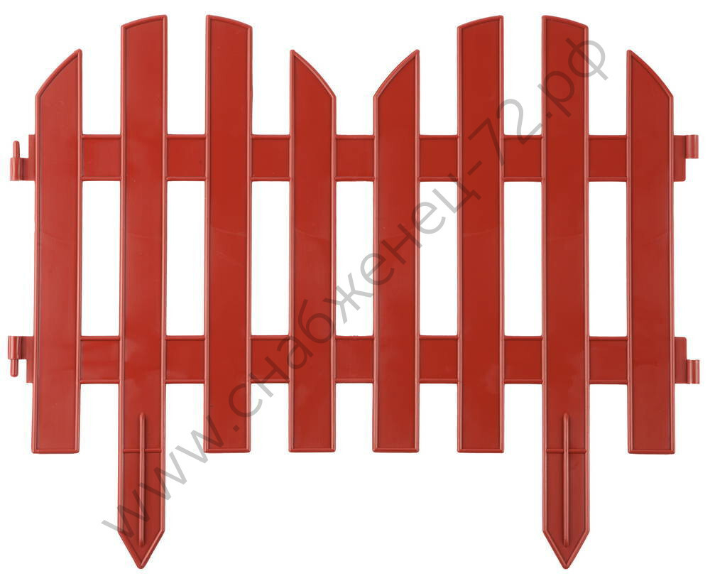 GRINDA Палисадник, 28 х 300 см, терракот, 7 секций, декоративный забор (422205-T)