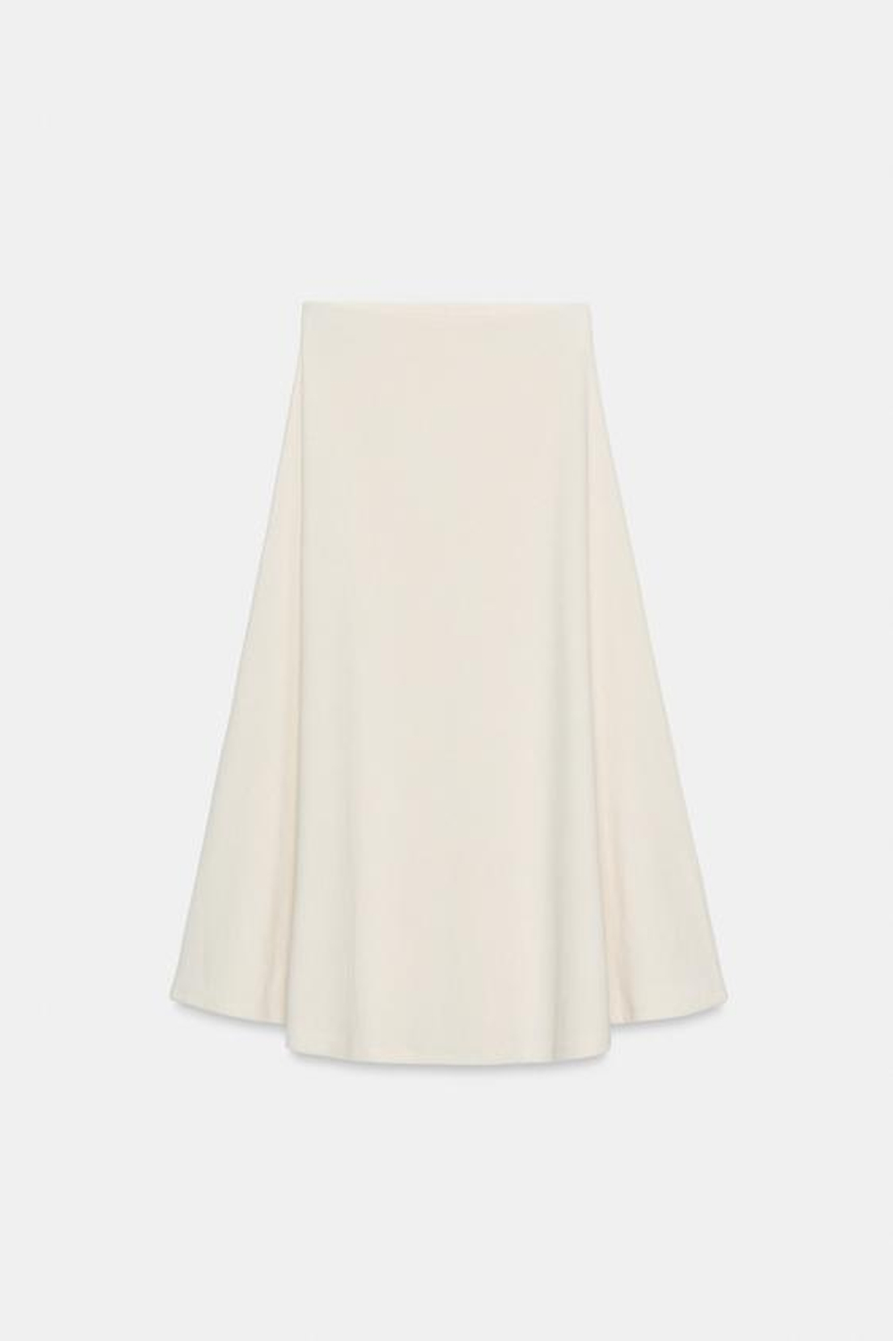 ZARA ЮБКА ИЗ МЯГКОЙ ТКАНИ, ЖЕЛТОВАТО-БЕЛЫЙ