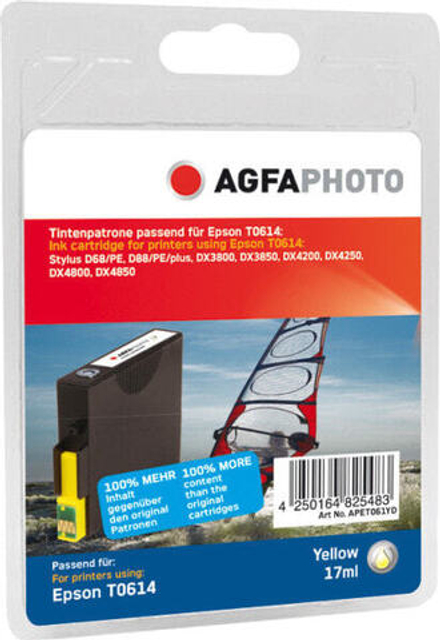 Картридж струйный желтый 1 шт AgfaPhoto Holding GmbH APET061YD