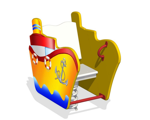 Качалка на одинарной пружине Кораблик КБ-12Х