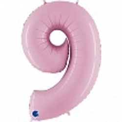 Шар (40""/102 см) Цифра, 9, Розовый, 1 шт. е74