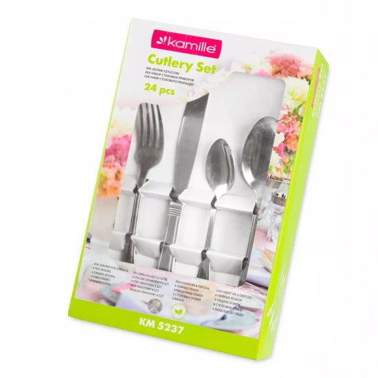 Набор столовых приборов 24 предмета Kamille KM 5237R из нержавеющей стали