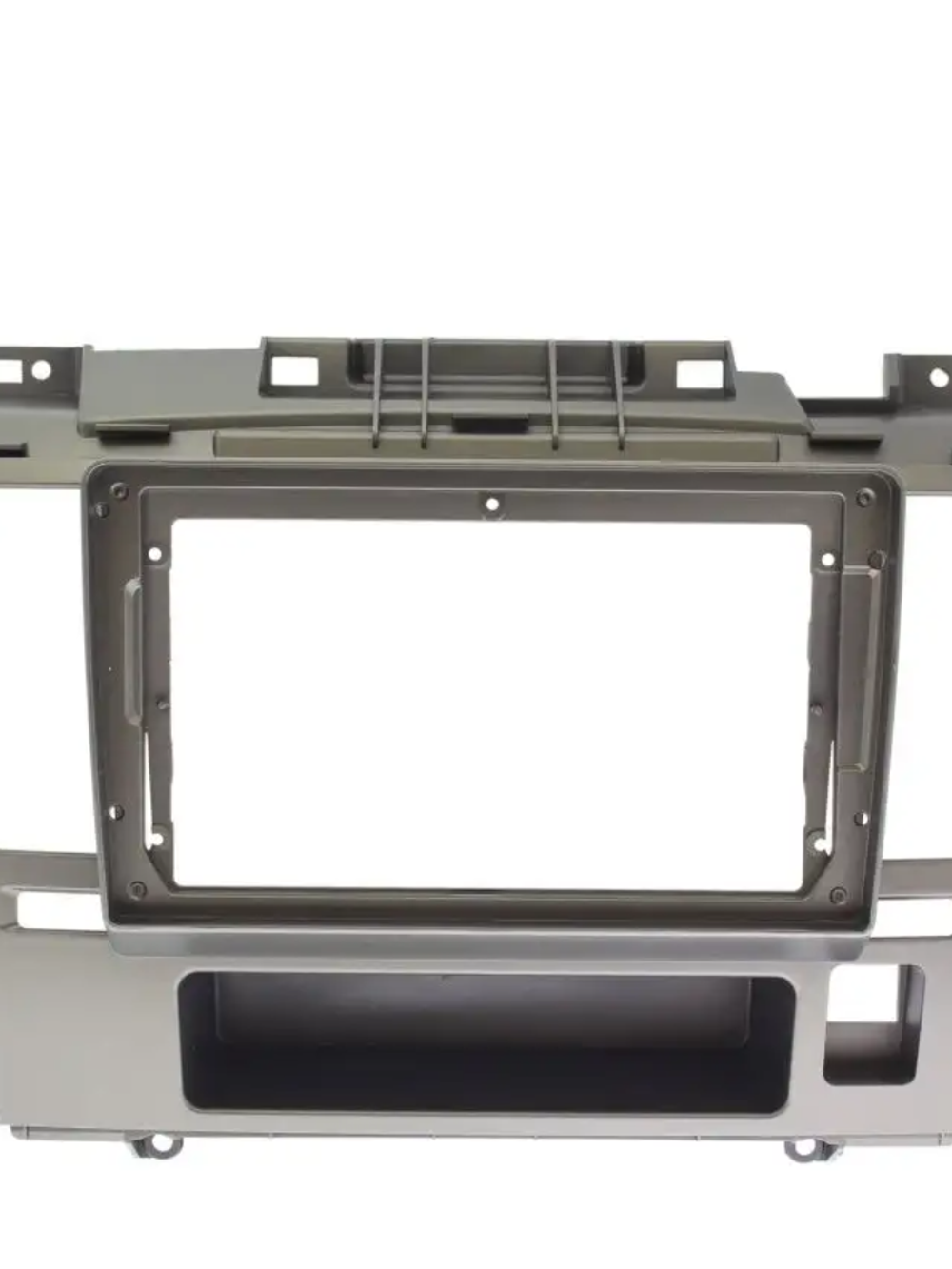 Комплект рамки с разъёмами 9" Nissan Tiida 2004-2013 пр.руль/кондей или климат с прямоугольным экраном(серебро) - Car-Smart 1148SR