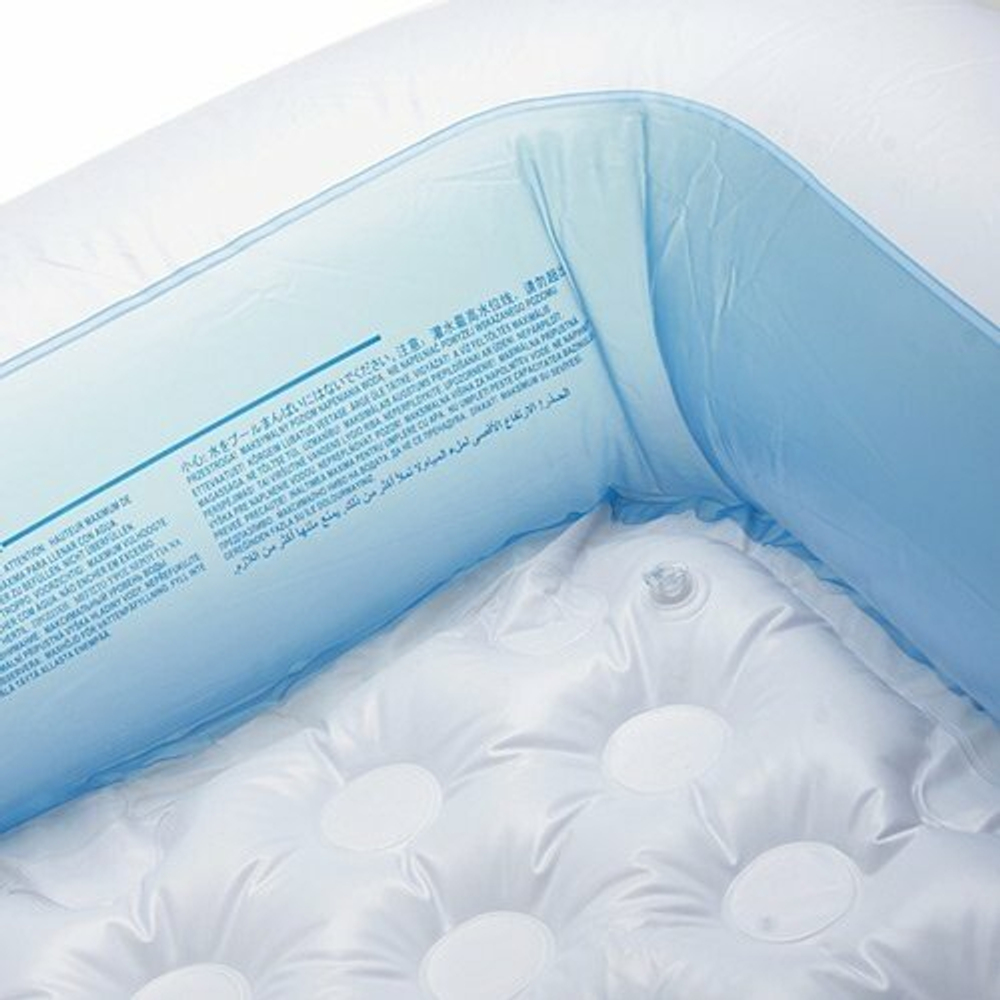 Бассейн надувной Intex 57403 Rectangular Pool 166х100х28 см / Прямоугольный многосекционный бассейн Интекс с надувным дном для дачи