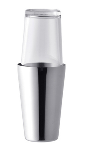 Шейкер 0,8 л. нерж. со стекл. стаканом MGsteel