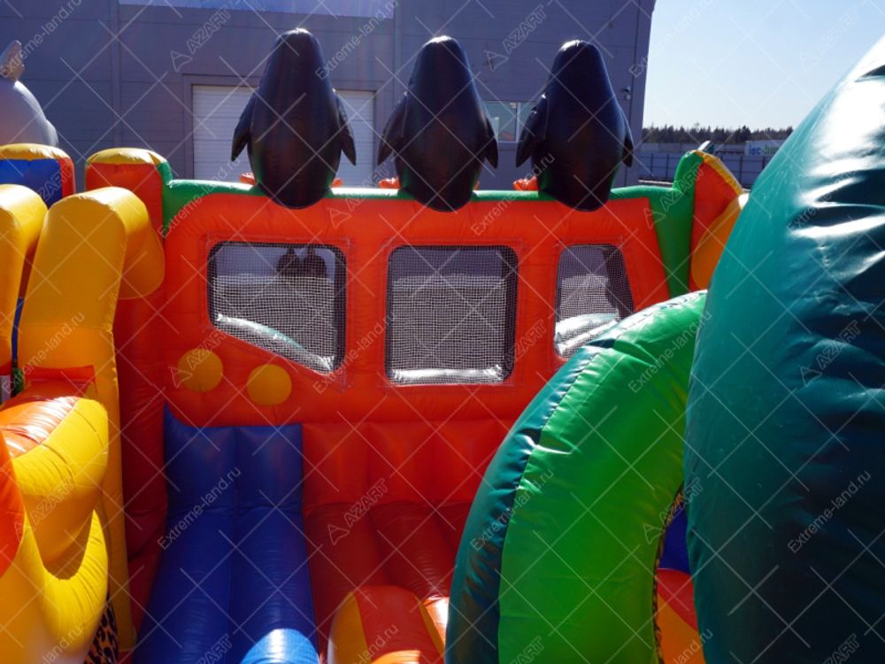 Батутный комплекс "Саванна" (горка+площадка)