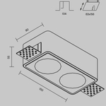 Встраиваемый светильник Technical DL123-GU10-02-W