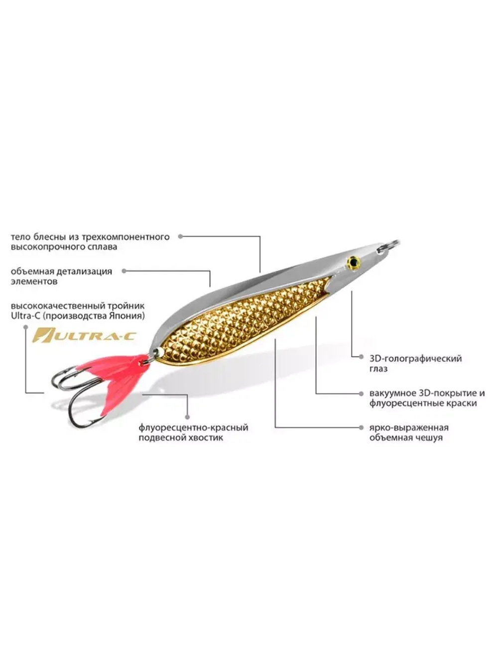 Блесна колебалка ЧУХНА 14,0g цвет 04