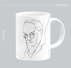 Кружка с принтом минимализм "Набоков"
