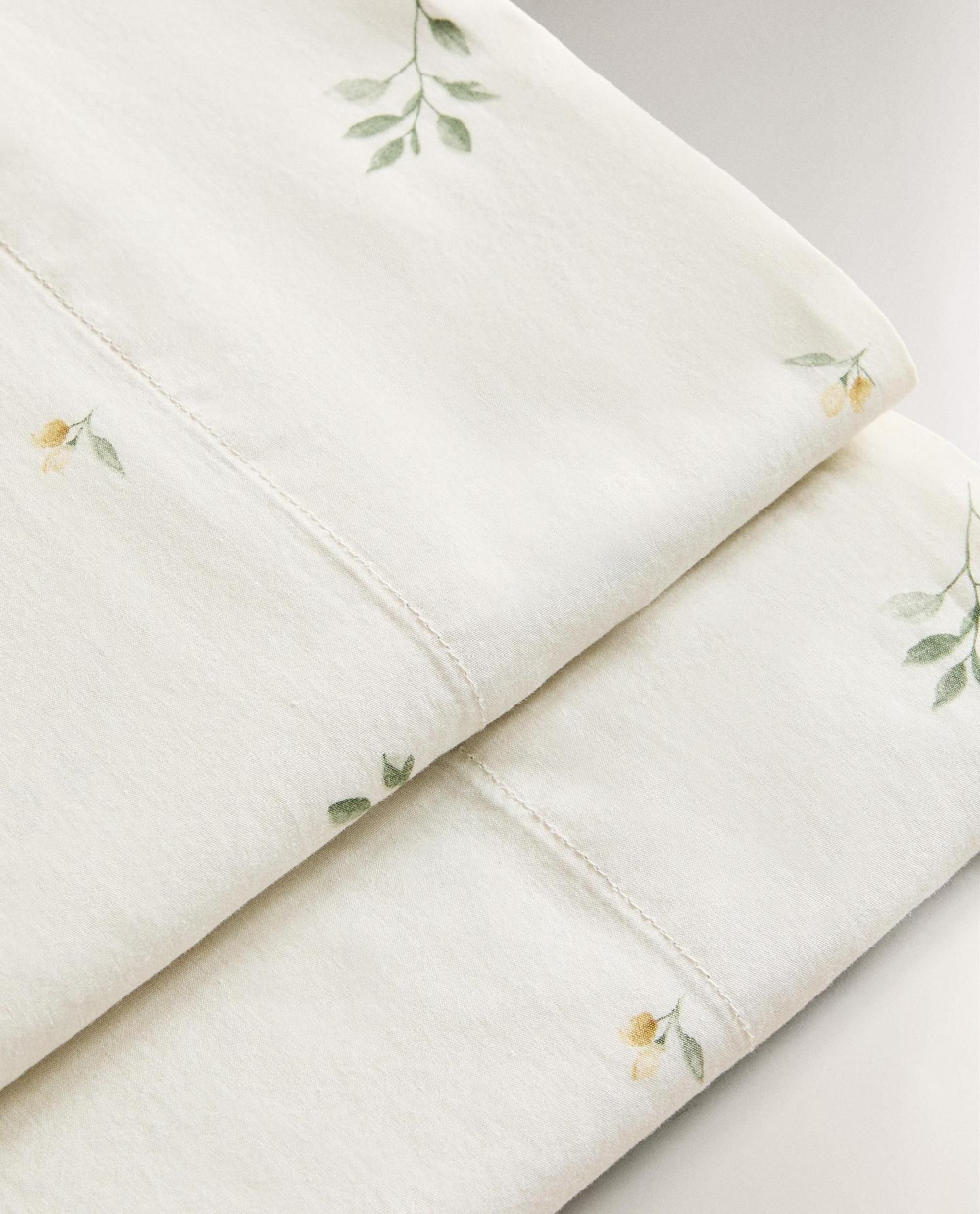 Zara Home - Простыня с изображением листьев, зеленый, 240x280 см