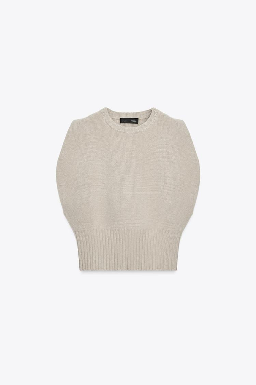 ZARA ШЕРСТЯНОЙ ЖИЛЕТ, БЕЖЕВЫЙ