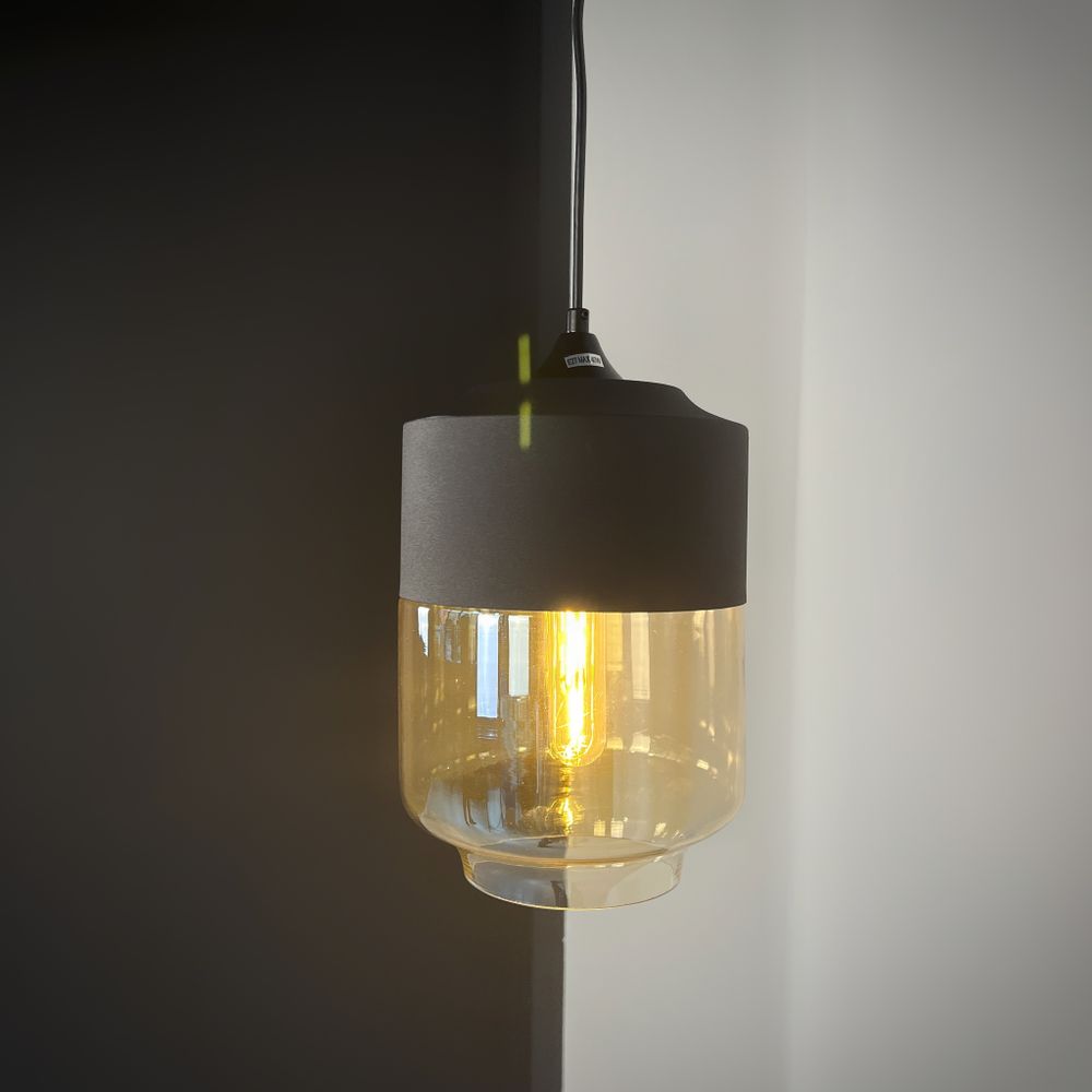 Подвесной светильник NORD A D18 Black/Amber