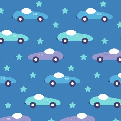 Buy fabric racing cars blue
