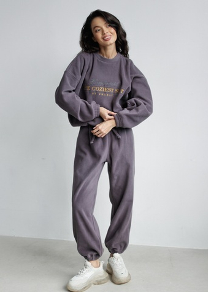 Джоггеры OVERPLUS из флиса, лаванда грей