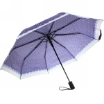 Зонт женский полуавтомат «Ультрамарин - Лагуна», микс 6 цветов, 8 спиц, d-100см, длина в слож. виде 28см, голубые цветы