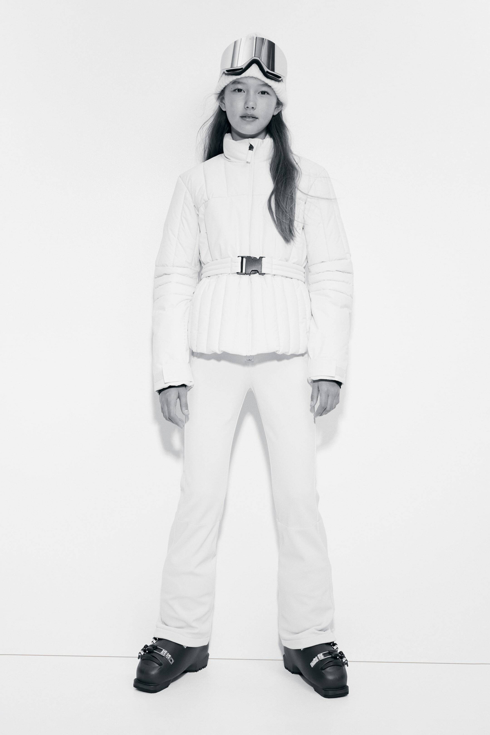 H&M Утепленная горнолыжная куртка ThermoMove, кремовый