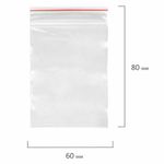 Пакеты с замком ZIP-LOCK "зиплок", комплект 100 шт., 60х80 мм, ПВД, толщина 32 мкм, STAFF, 608164
