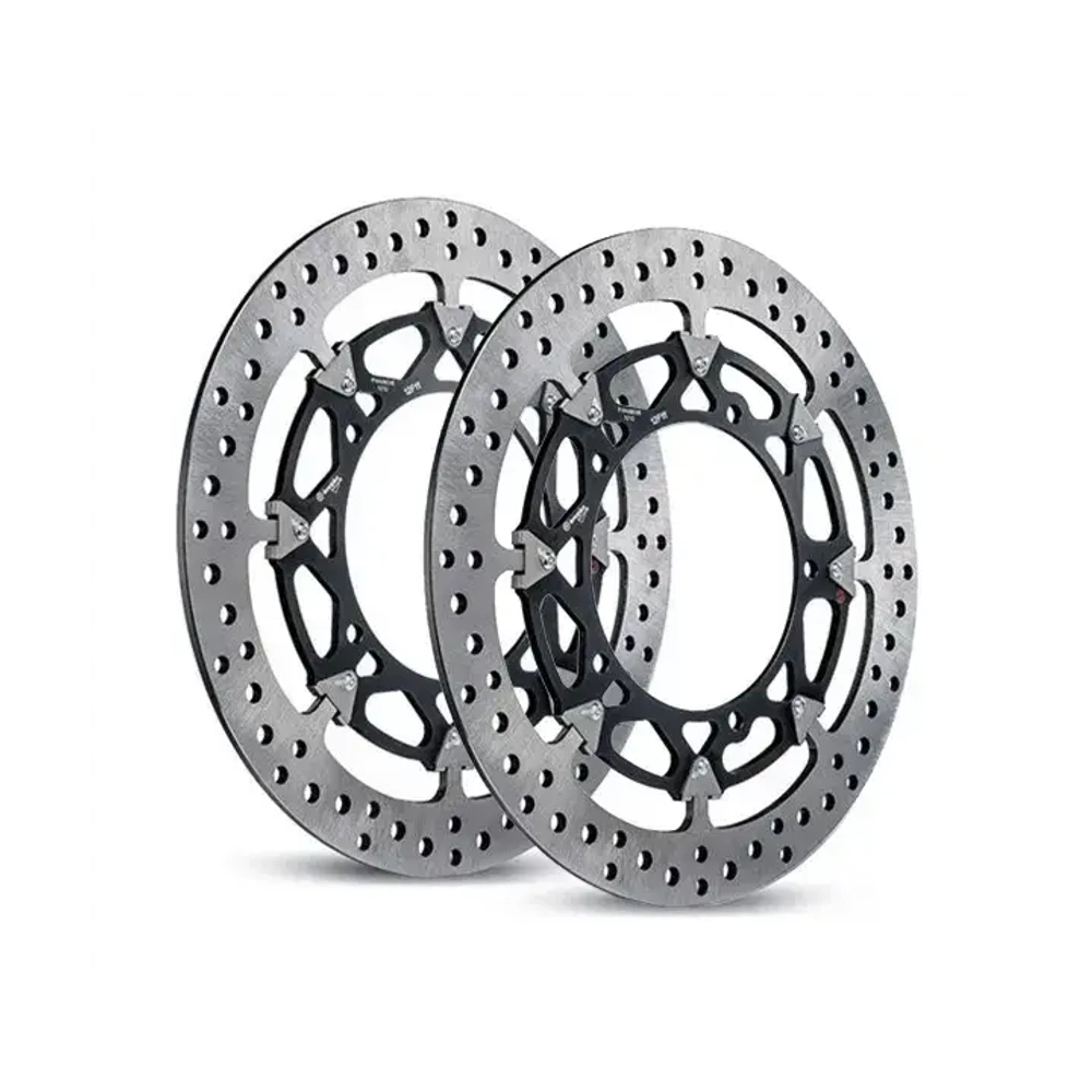 208A98528 BREMBO PAIR FLOATING FRONT DISCS SERIE ORO (BRUTALE)