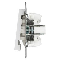 Выключатель Intro Accent 6-102-01 с подсветкой, 10А-250В, IP20, СУ, AL/CU, белый | Intro