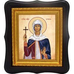 Хрисия Римская, мученица, дева. Икона на холсте.