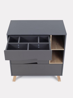 Комод пеленальный Rant Lago Pro 800/4 с органайзером Moon grey