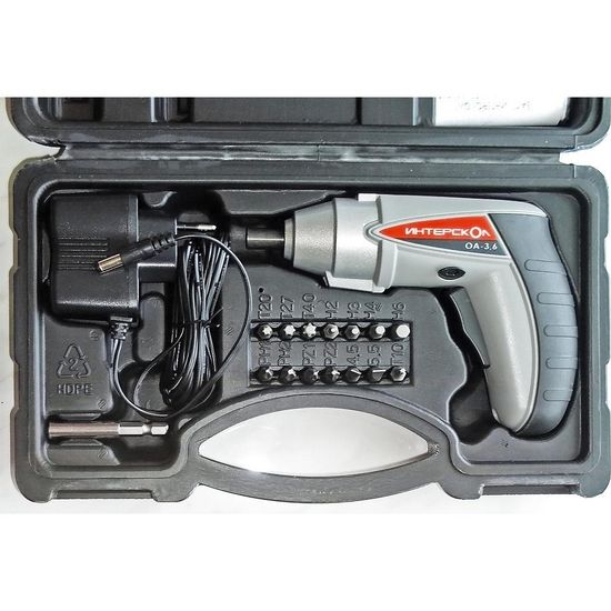 Аккумуляторная отвертка "ИНТЕРСКОЛ" ОА-3.6