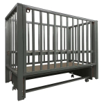 Кровать детская Indigo Norden маятник на колесах графит