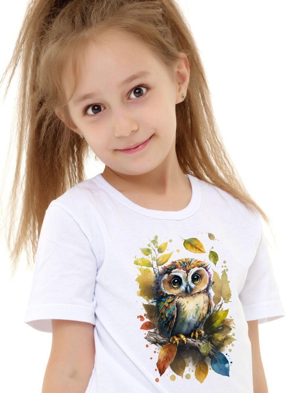 Футболка детская яркий принт собаки щенок бигль красочный