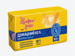 МАРГАРИН ЩЕДРОЕ ЛЕТО ДОМАШНИЙ 60% 200ГР