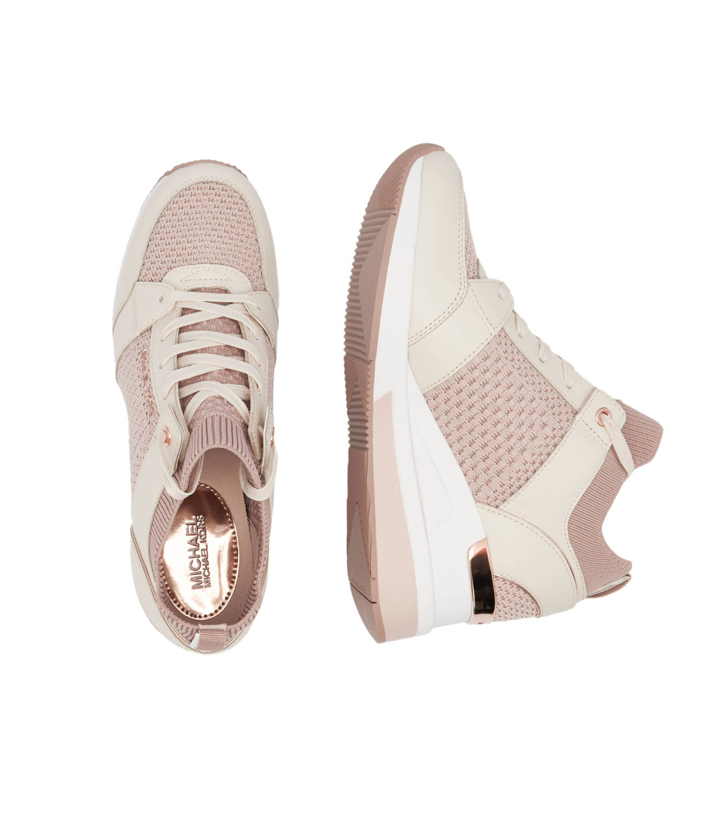 Кожаные кроссовки georgie knit trainer Michael Kors - бежевый(43S4GEFS1D)