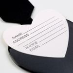 Бирка на чемодан в виде сердца, черная