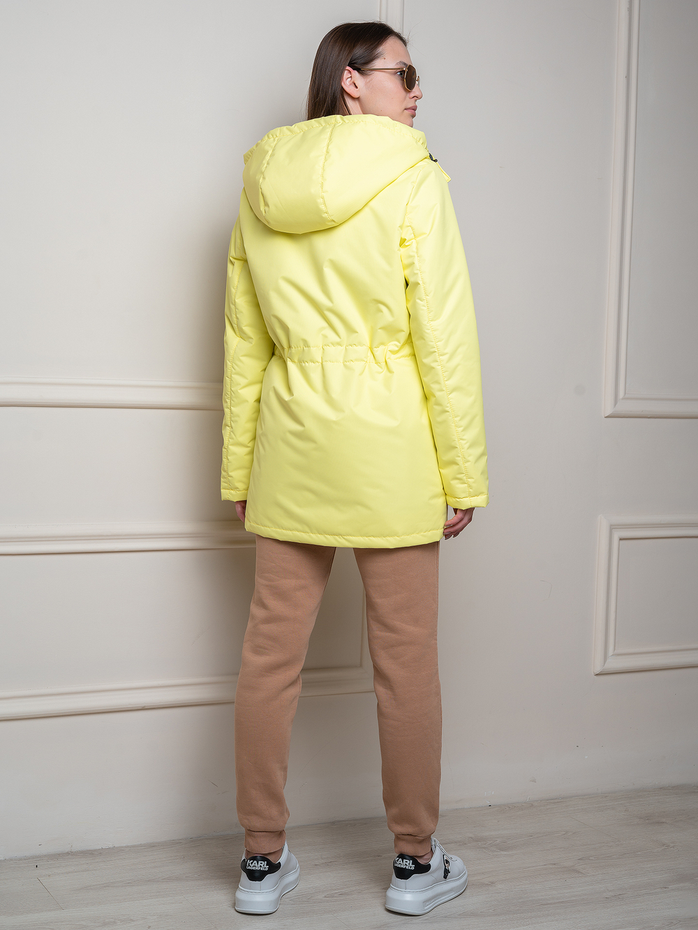 Женская парка на флисе "Соло" желтый