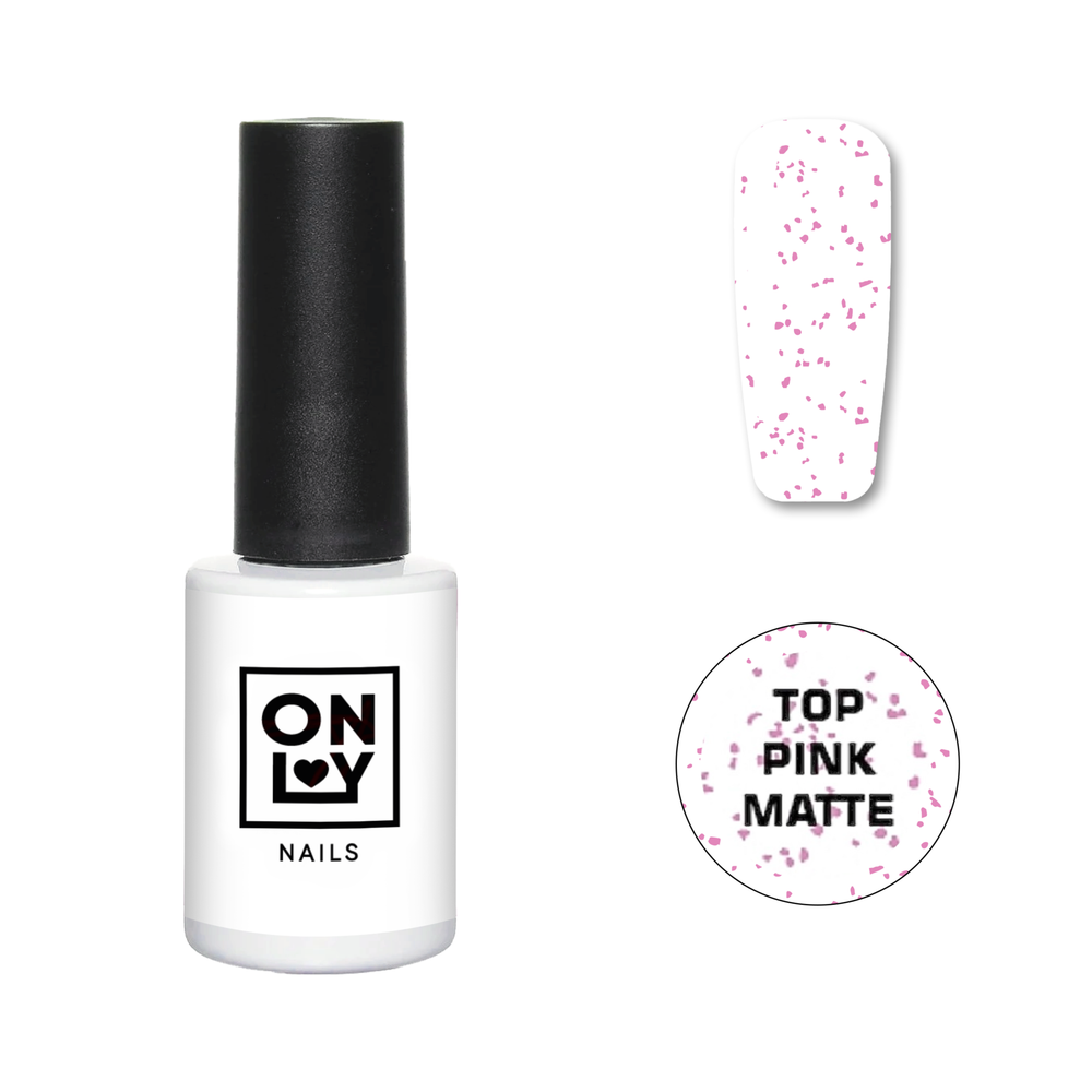 OnlyNails Top Matte Pink, 10мл
