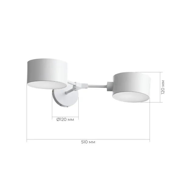 SLE183501-02 Светильник настенный Белый/Белый E14 2*60W GIMENTO