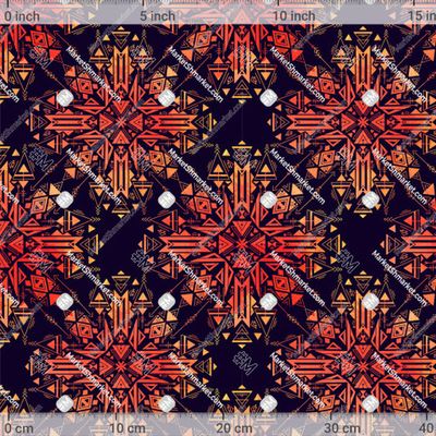 Бохо геометрическая мандала на фиолетовом фоне by Veleri  566 DPI