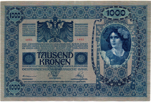 Банкнота Австро-Венгерская империя - 1000 крон 1902 год