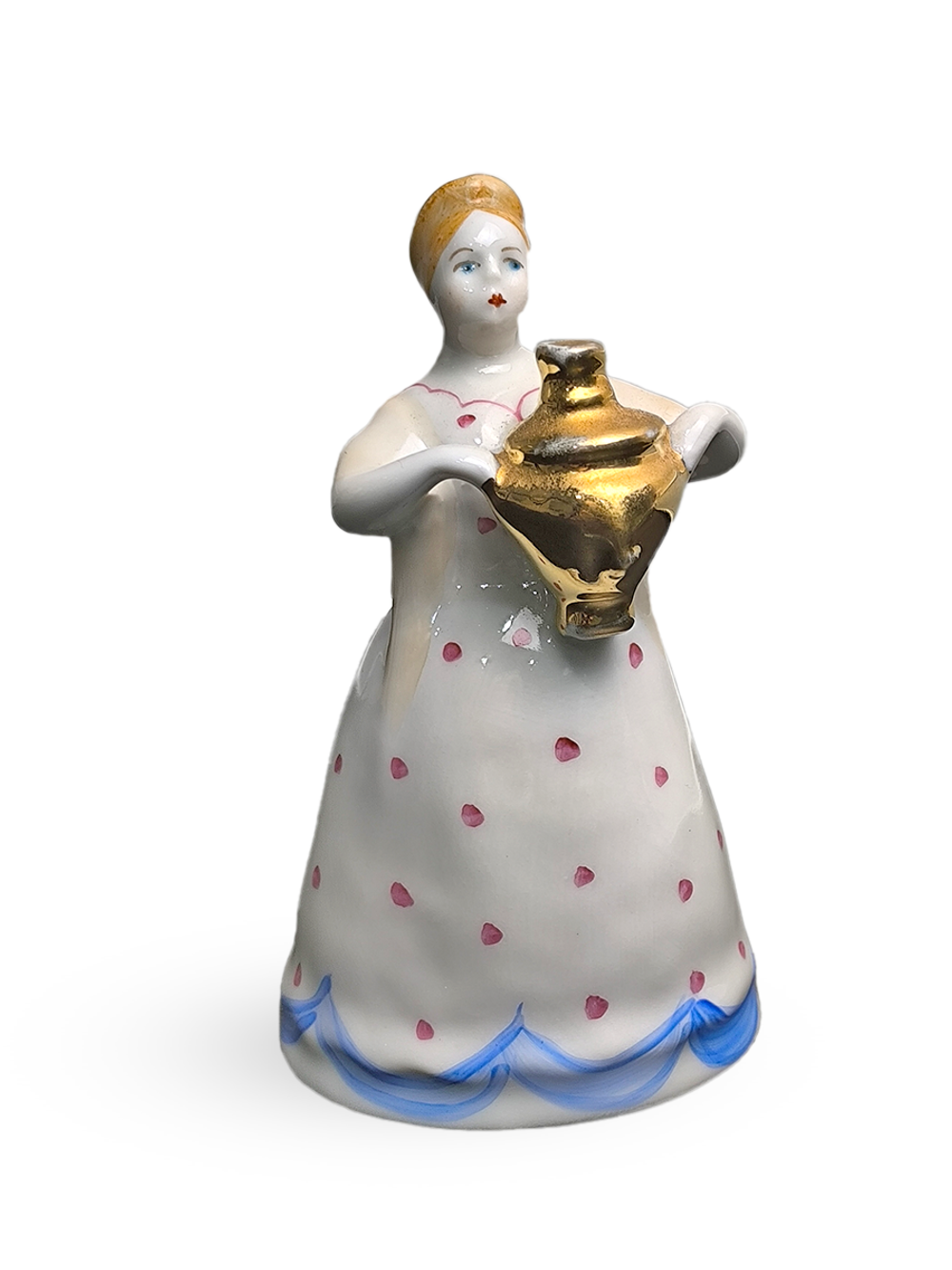 Фарфоровая статуэтка "Девушка с самоваром" (Дулёво)
